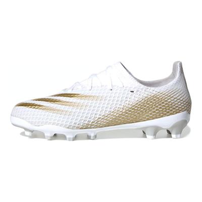 X Ghosted .3 Mg J Professionelle Mesh Rundzehen Schnürschuhe Rutschfest Langlebig Low-Top Kinder Fußballschuhe Kinder Fußballschuhe Weiß Platin EG8155