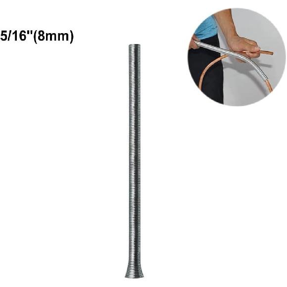 Spring Tube Bender Set 13.7 Inch Pipe Bending Tool For Copper Aluminum Steel Tubes Multiple Sizes 1/4" To 7/8" Plumbing Construction(8mm)