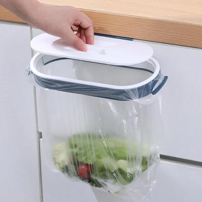 Wandmontierter Müllsackhalter, Aufbewahrungsregal für die Küche, kein Stanzen, Halterung, Haken, Schranktür, Hängeregal, Küchenmülleimer