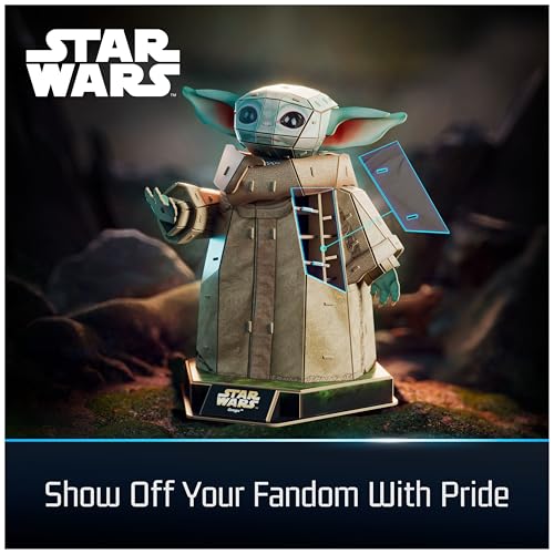 4D Build, Star Wars Grogu 3D-Modellbausatz, Star Wars Sammlerstück & Schreibtischdekoration, Puzzle für Erwachsene, Konstruktionsspielzeug, 103 Teile, 3D-Puzzle, Geschenkidee für Alter 12+