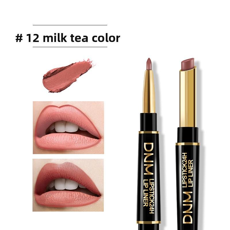 Double Lip Liner Pen Pearlescent Matte Color Developing Waterproof Lip Liner