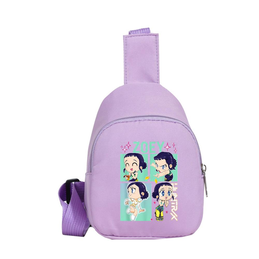 Zaino Petto Kawaii Stampato Anime K-Pop Cacciatori di Demoni per Ragazzo Ragazza Borsa a Spalla Studente Borsa a Tracolla Portatile Regalo di Natale per Bambino
