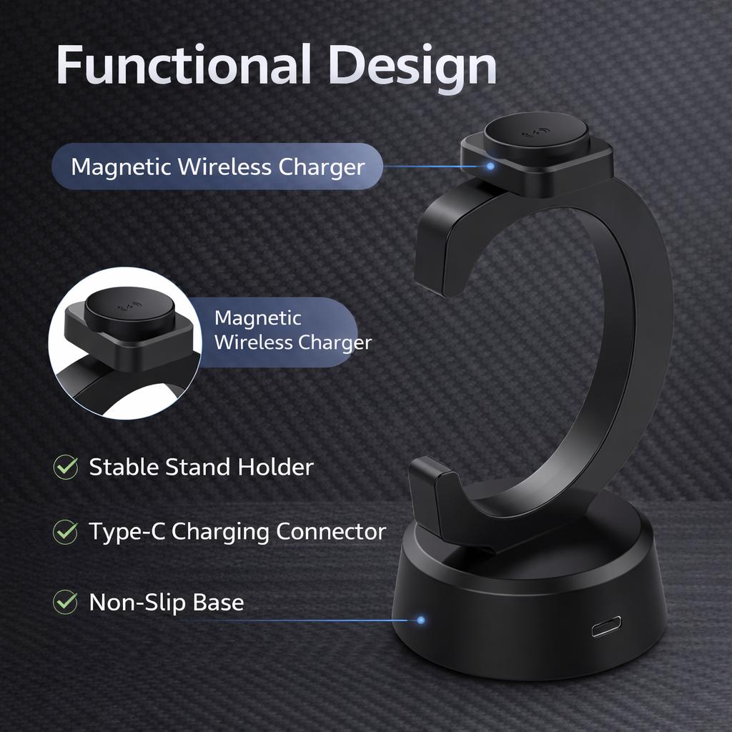 Magnetic Watch Charging Stand For Samsung Galaxy Watch Ultra 8 7 6 5 4 Active Smartwatch Charger Dock Holder Type-C Fast Charging Station