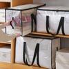Large Clear Clothes Storage Bag Waterproof Quilt Organizer Reinforced Handles Dual Zipper Dustproof Foldable Wardrobe Sort Box
