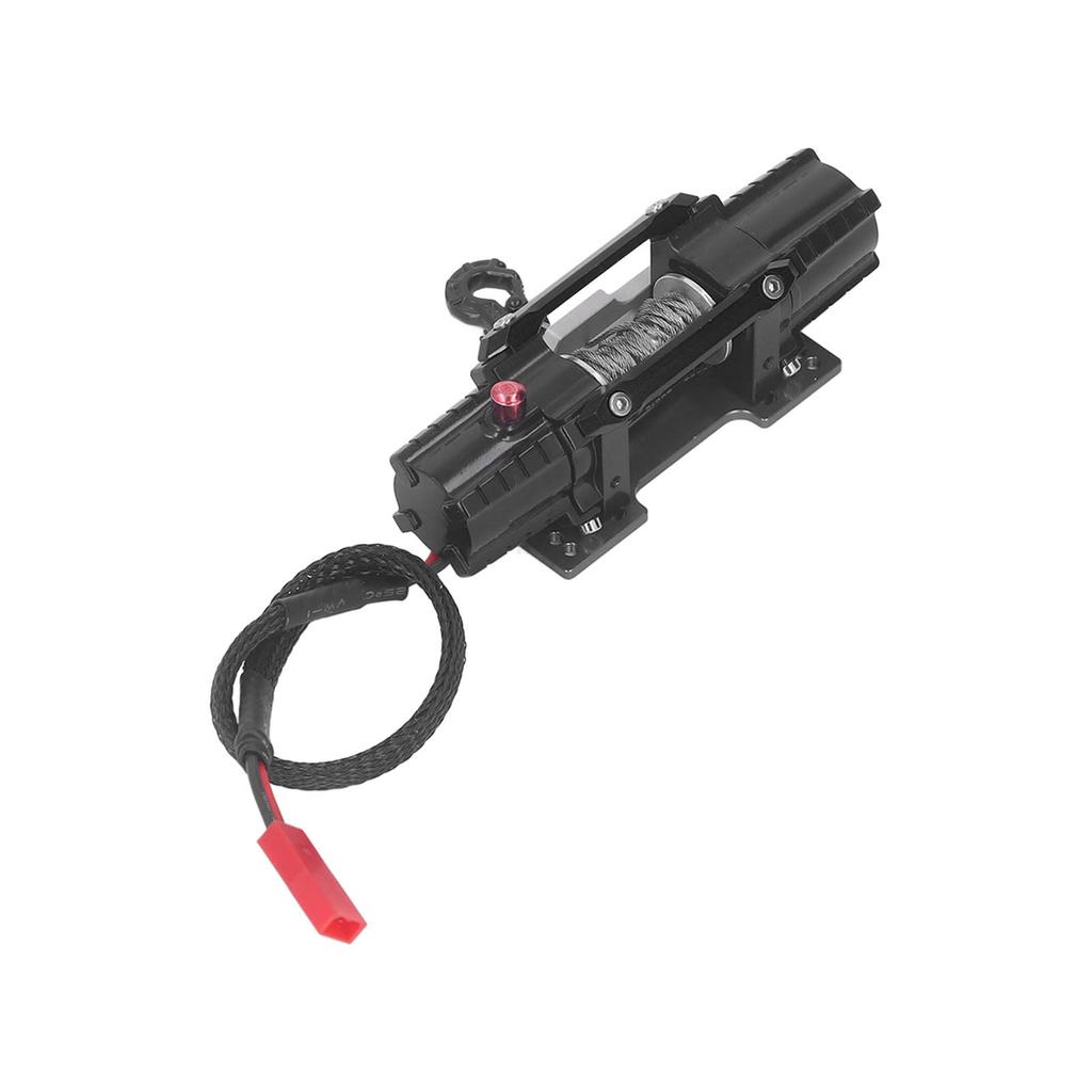 RC Winch Aluminum Alloy Electric Dual Motor Simulated Winch for SCX10 90046 D90 1Celsius10 RC Car 6 to 8V