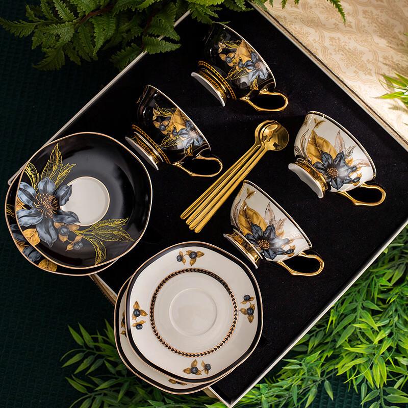 Junsheep ME Ceramic Coffee & Tea Cup and Saucer Set Beige Gift Box