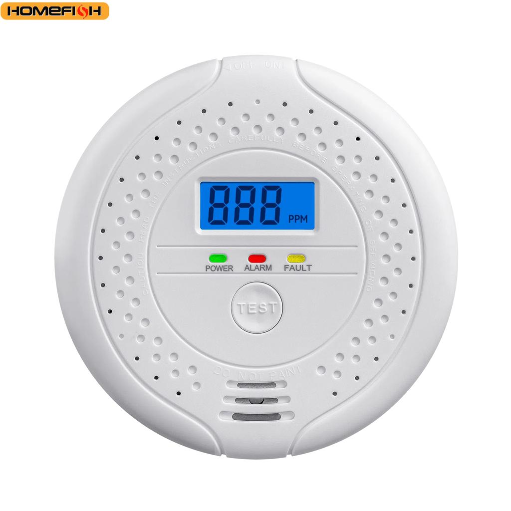 Independent CO Alarm Sensor Carbon Monoxide Alarm Detector High Sensitive Warning  Review LCD Display  3-year Sensor Lifespan