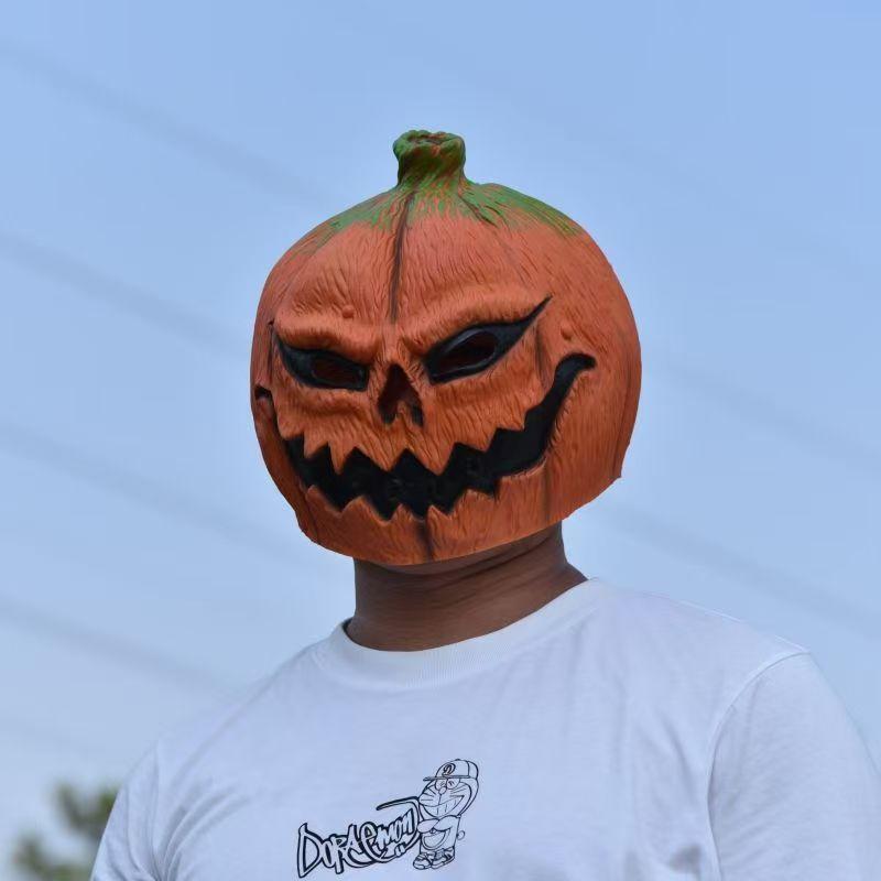 Halloween Latex Full Head Mask for Adults & Kids Pumpkin, Animal, Fox, Panda, Monkey Character Cosplay Costume Accessory