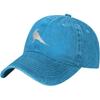 Raven Bird Graphic Washed Cotton Baseball Cap Distressed Denim Adjustable Outdoor Casual Hat