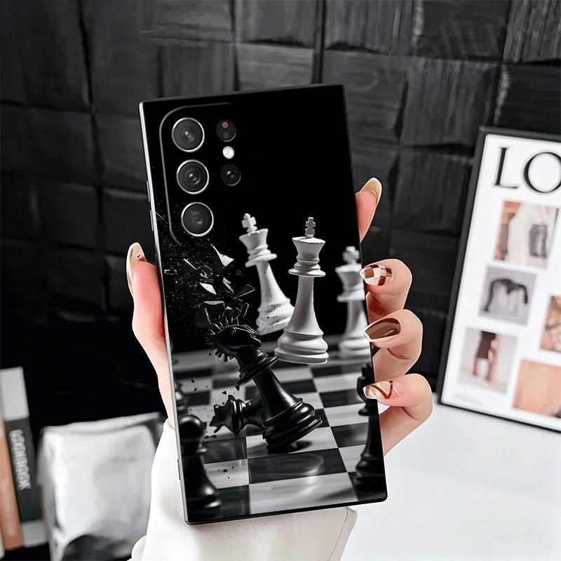 

Competitive Chess Game Soft Phone Case for Samsung Galaxy S26 S25 Edge S24 Ultra S23 Plus S22 S21 FE S20 Black Cover Back Shell Samsung S23