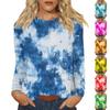 Women's Fashion Casual Round Neck Long Sleeve Printed T-shirt Top