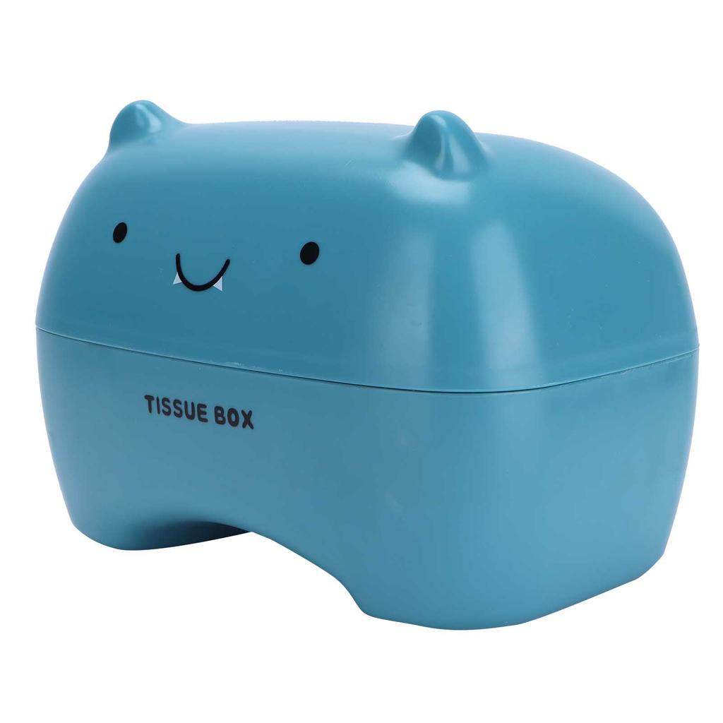 Tissue Box Cute Cartoon Multifunction Napkin Pumping Box Toilet Paper Holder Storage(Blue )