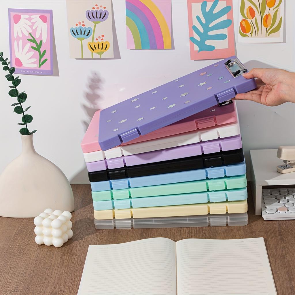 Large-Capacity A4 File Organizer with Clipboard - Durable PP Material,Multi-Functional Document Holder for Students & Office Use