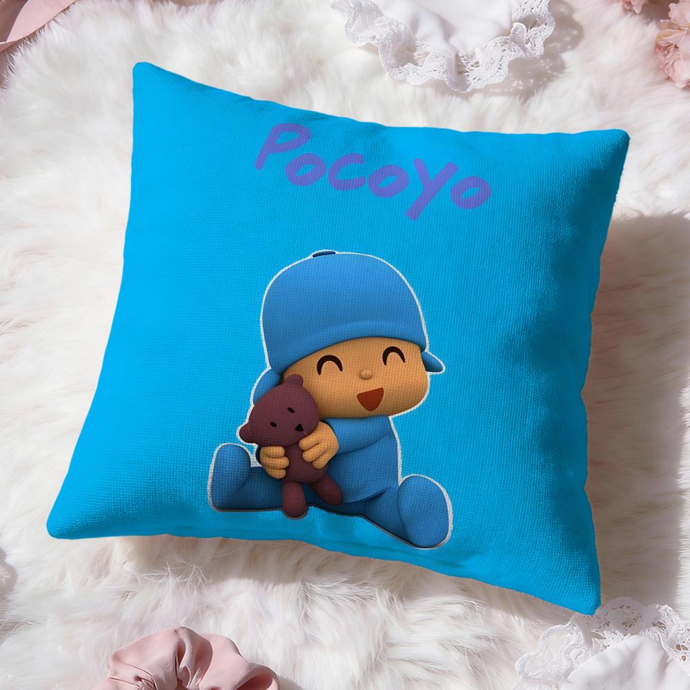 Urocza kreskówka P-Pocoyo Poszewka na poduszkę Premium Comfort Dwustronna Poszewka na poduszkę - Wzór Dwa w Jednym do Każdego Pomieszczenia i Wnętrza Samochodu