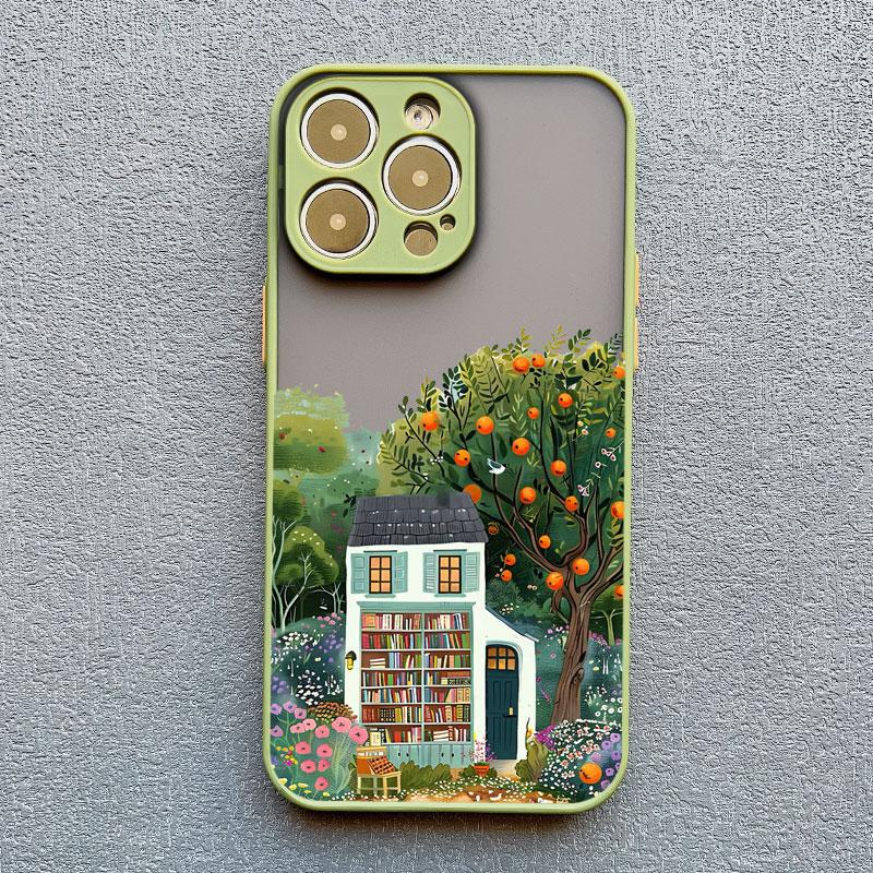 Forest House Bookstore Phone Case for iPhone 17 16 12 13 Mini Pro Max 11 14 15 16 Plus Pro Max X XS XR Protective Phone Covers
