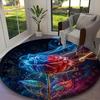 1pc Mystic Celestial Radiance Printed Chair Rug for Home Office Use, Living Room Kitchen Game Room Round Carpet