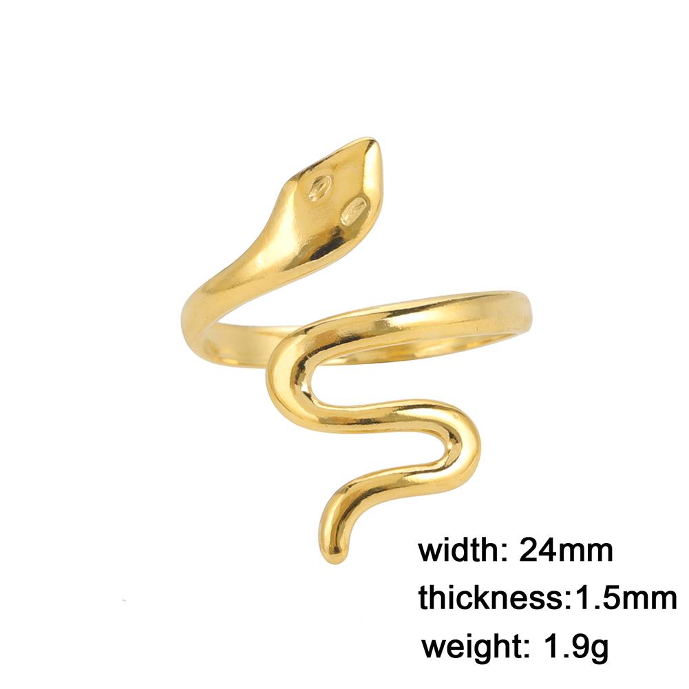 Stainless Steel Snake Rings for Women Men Gold Finger Rings Punk Serpent Animal Party Jewelry Gift