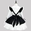 S-XL Cute Lolita Maid Outfit Black and White with Girl Dress Lolita Ladies Boss Suit