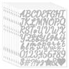 5 Arkuszy Angielski List a-Z Brokatowe Naklejki z Literami Błyszczące Srebrne Naklejki z Literami i Cyframi Scrapbooking