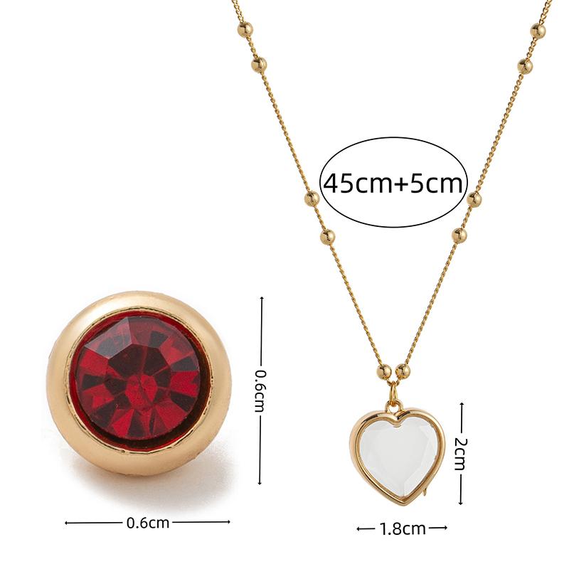 Love Glass Box Pendant Diy Necklace Birthday Month Gemstone Light Luxury Versatile  Jewelry Gift