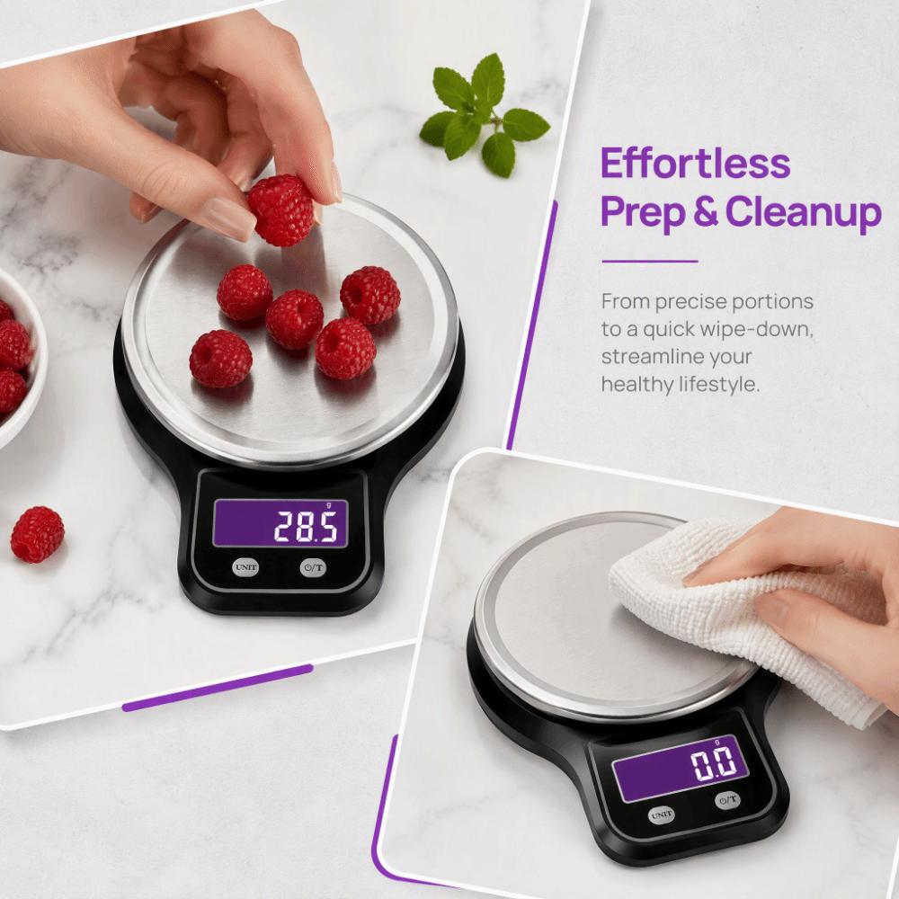 LCD Display Kitchen Scale Stainless Steel ABS Digital Scale Practical Food Scale  Baking Cooking