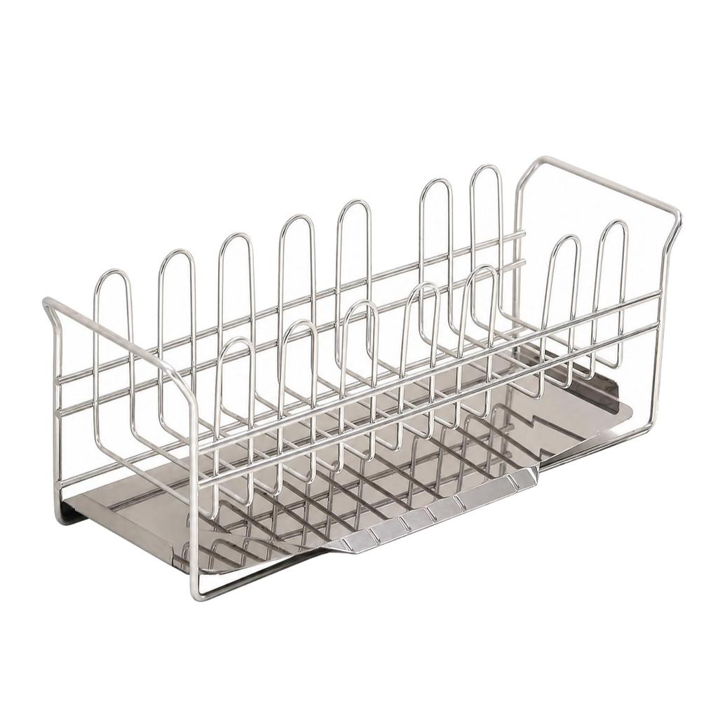 Sponge and Cloth Drainer Rack Polished Finish Holder with Divider