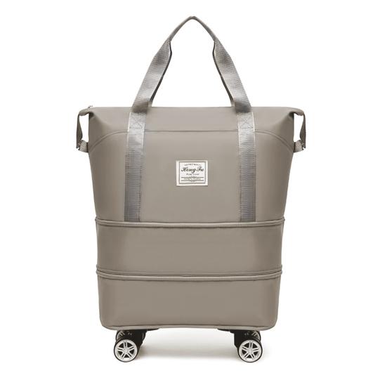 Travel Expandable Luggage Bag with Multiple Compartments Large Capacity Zipper Closure Waterproof Duffel Bag Suitcase with Wheels