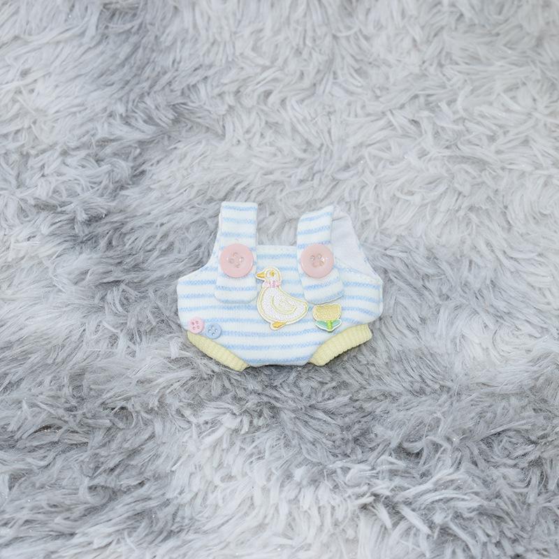 10CM Cotton Doll Overalls for Starfish Bodies and 13CM Palm Dog Pendant - Dress Up Clothes for Toys