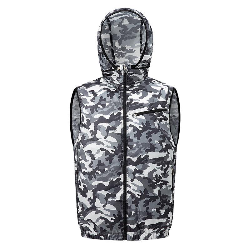 Summer Cooling Suit: High-Tech Fan Vest and Camouflage Fishing Vest for Men