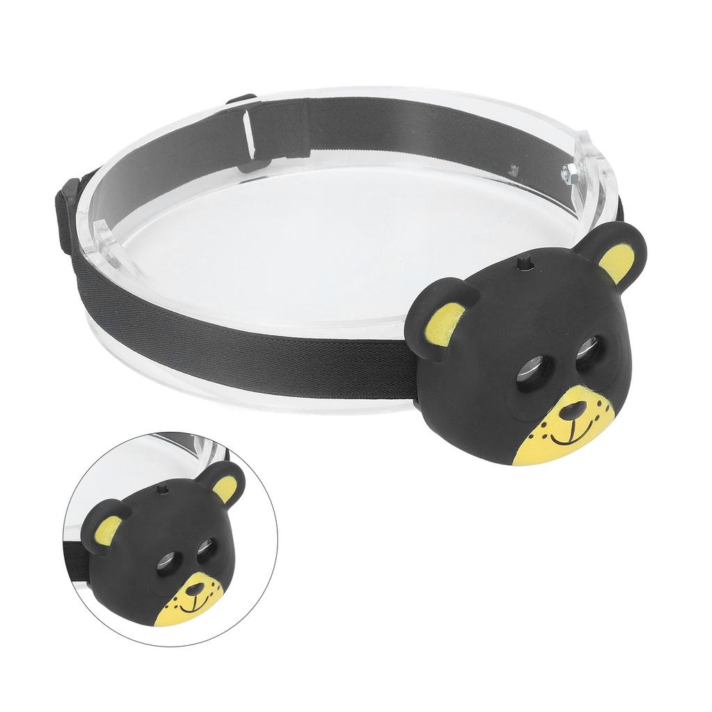 Animal Headlamp Cute Cartoon Bear 2 Modes Lightweight Kids LED Head Light for Outdoor Roller Skating