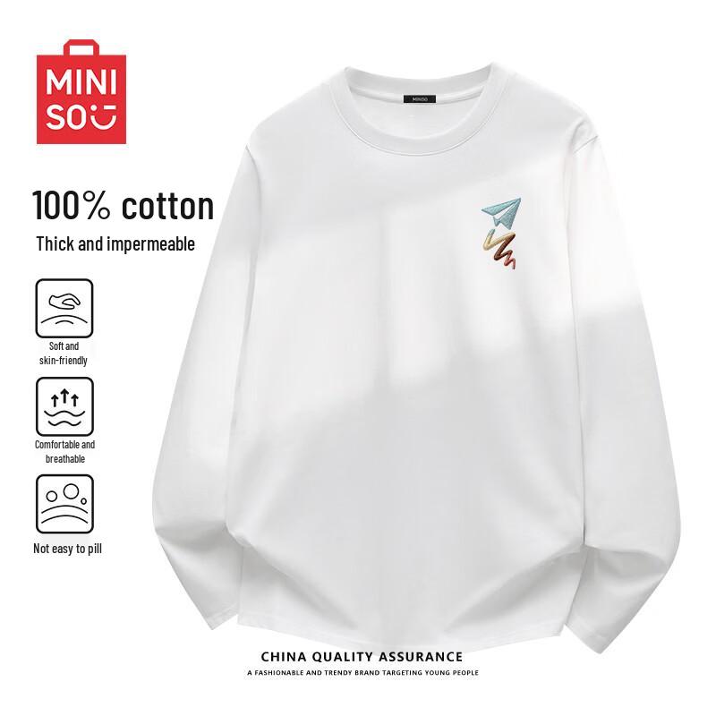 MINISO Men's Heavyweight Long-Sleeve T-Shirt