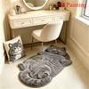 Cute Cartoon Lazy Cat Shaped Rug Soft Washable Floor Mat for Bedroom Bathroom Entrance Creative Home Decor Non Slip Carpet