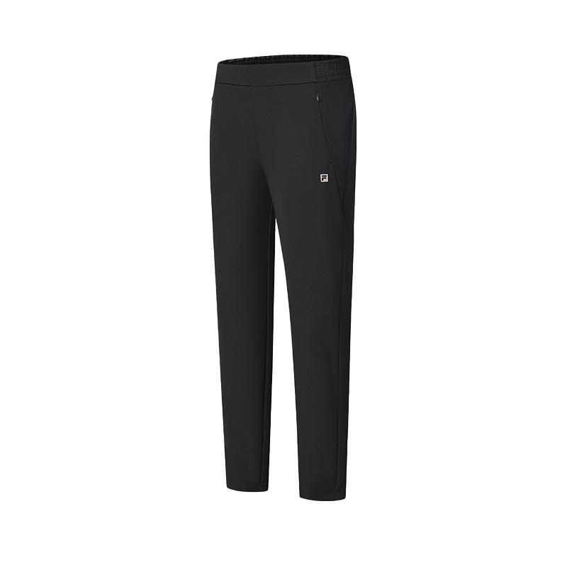 FILA Fitness Simple Comfortable Versatile Woven Straight Leg Casual Pants Women bottoms Deep-Black A11W511801FBK