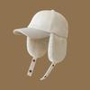 Autumn Winter Fleece Lamb Wool Baseball Cap for Women, Outdoor Warm Fleece Hat, Windproof Earflap Thermal Baseball Cap Unisex