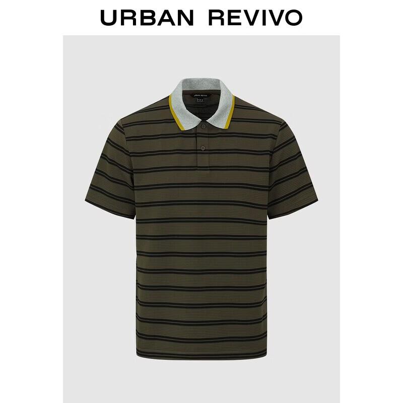 UR2026 Men s Striped Polo Shirt M