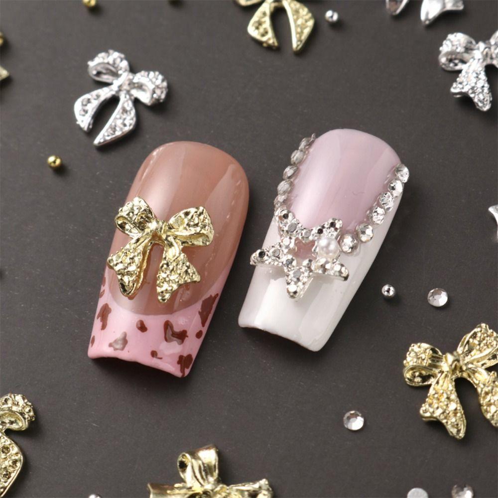 6 Grids DIY Nail Decor Metal Diamond Nail Charms New Nail Art Decorations Manicure Accessories