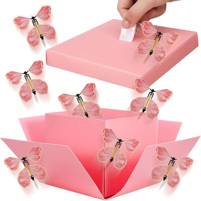 Flying Butterfly Explosion Gift Box Surprise Butterfly Box Christmas Greeting Cake Box Festival Gift Box