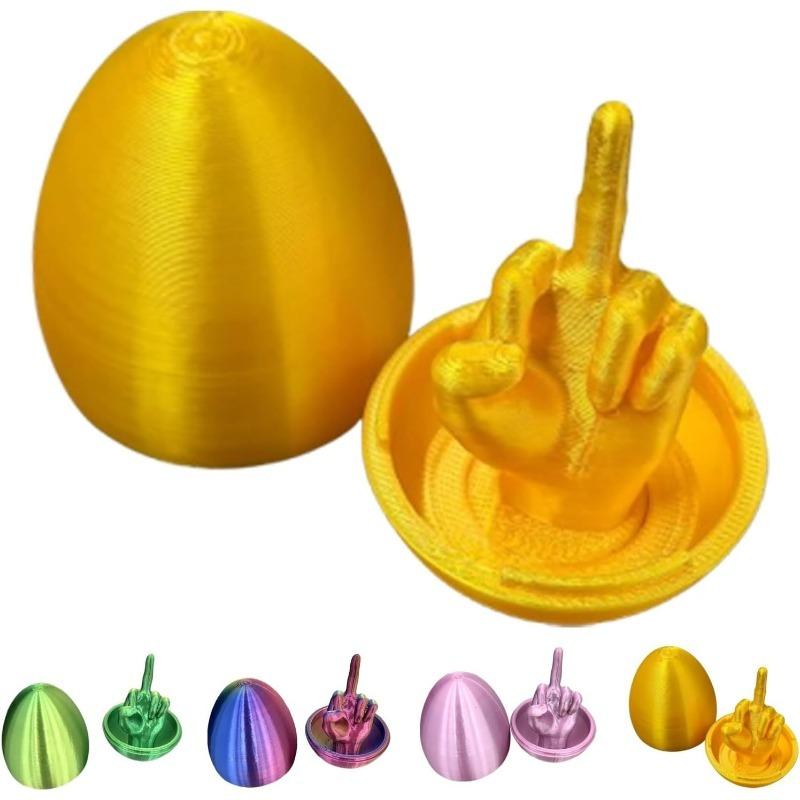 Easter Egg Middle Finger, Funny 3D Printed Middle Finger Egg, Novelty Surprise Eggs for Friends & Family, Perfect for Adult Easter Basket