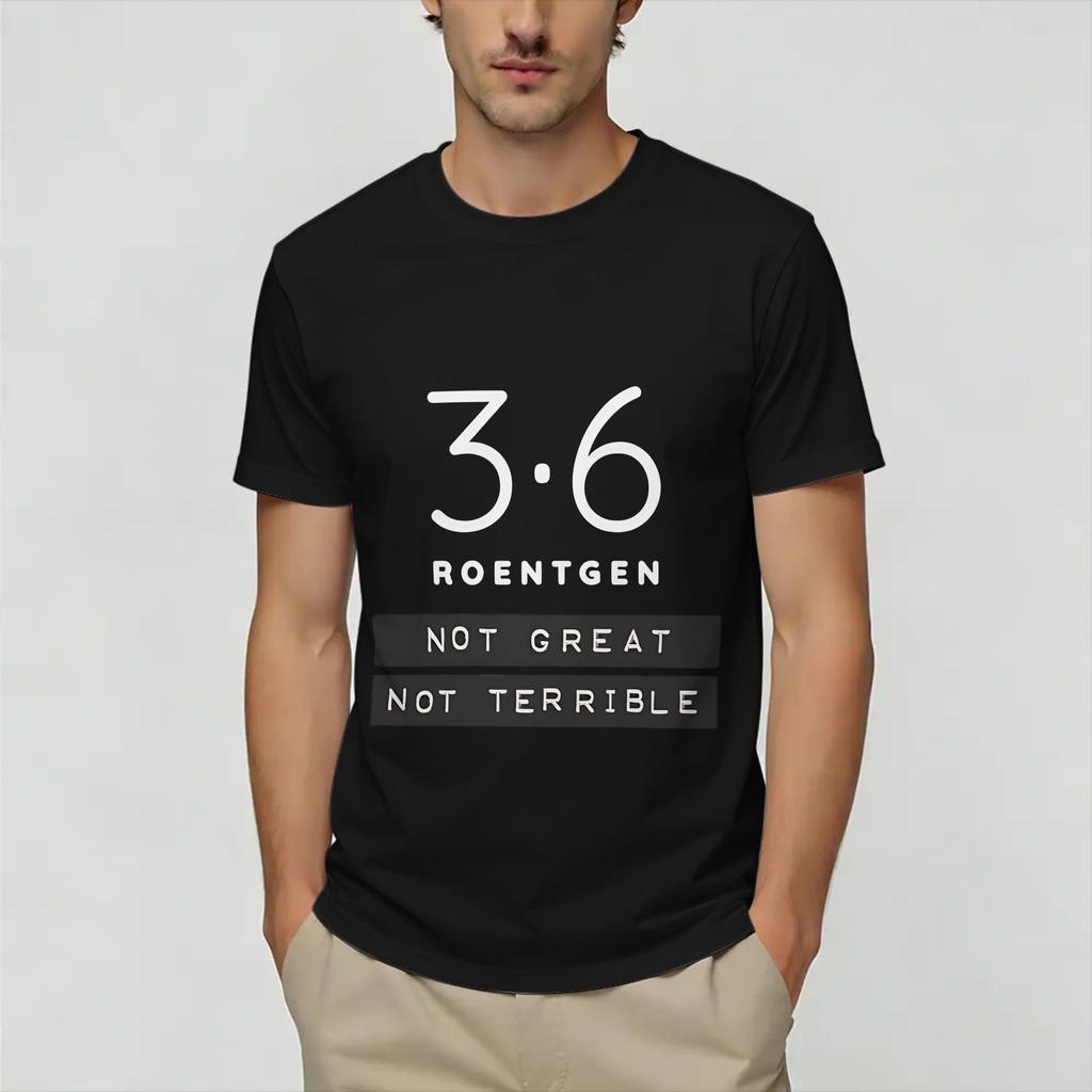 Tschernobyl 36 Röntgen Unisex T-Shirts Lustige T-Shirts Kurzarm Rundhals T-Shirts Baumwolle Grafikbedruckte Kleidung