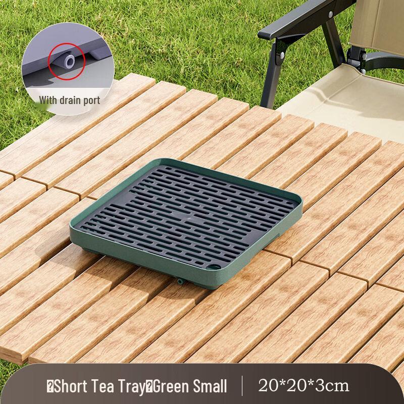 Portable Embedded Tea Tray with Drainage