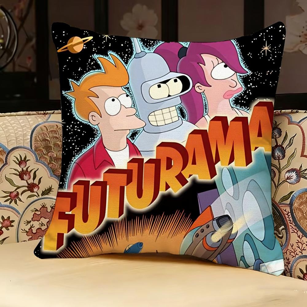 Anime F-Futurama B-Bender Pillow Case Pillowcase, Double-sided Printed, Sofa Cushion, Bedroom Headboard Pillow