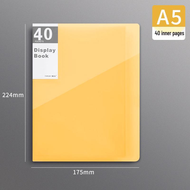 A5 Transparent Ring Binder File Folder, Multi-page: 20/30/40/60 Pages