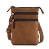 Herentas van Crazy Horse-leer, crossbodytas, verticale telefoonhouder, herenheuptas van gelaagd rundleer
