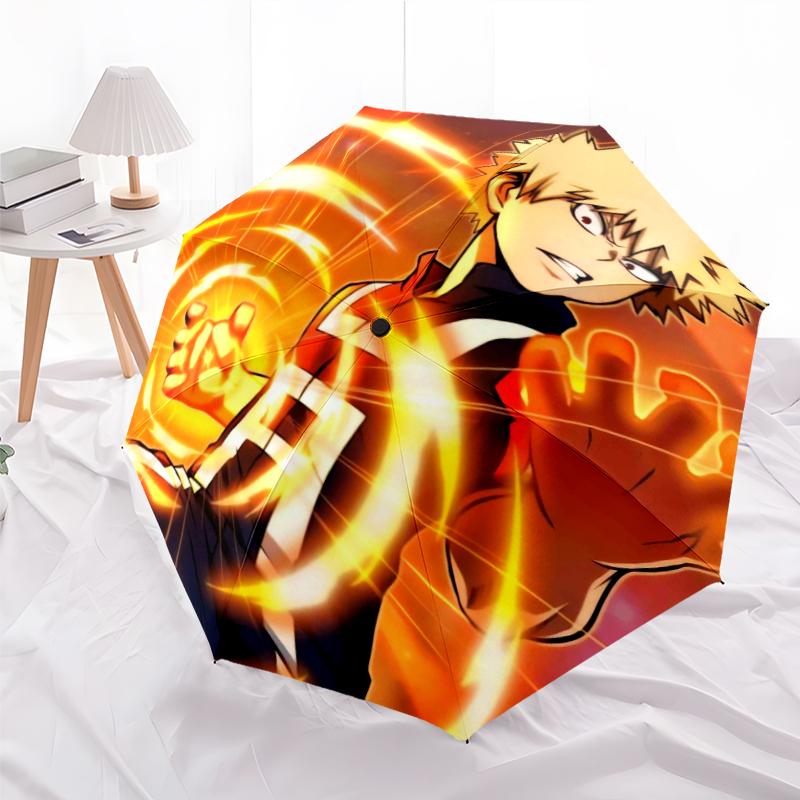 Bakugou Fashionable Automatic Opening/Closing Folding Umbrella. Portable and Foldable, Ideal for Gift, Travel, and Daily Use.