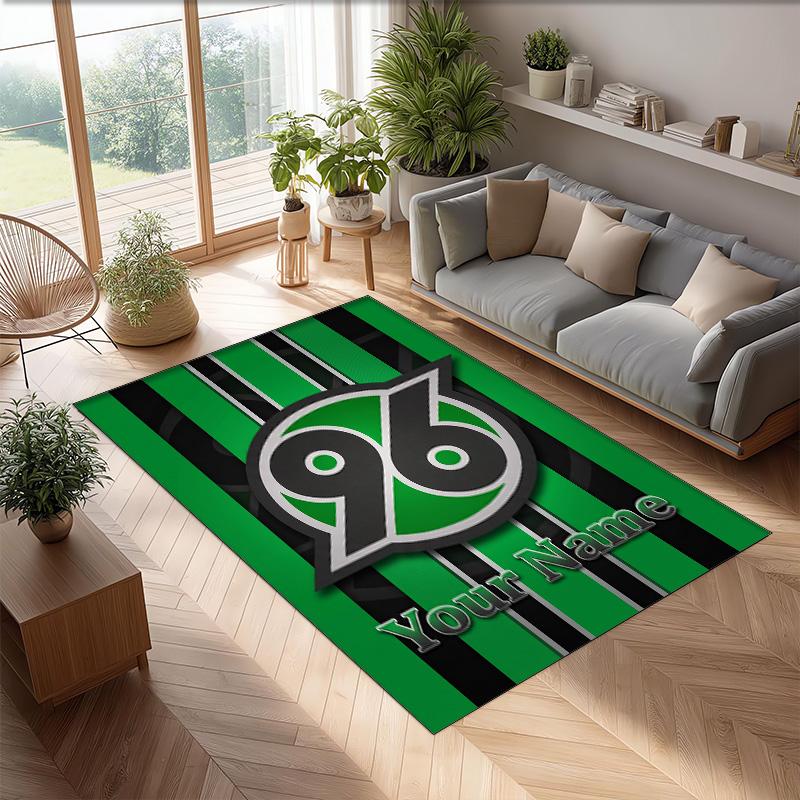Hannover 96 Printed Crystal Velvet Rug Non‑Slip Crystal Velvet Carpet For Sofa Bedroom Indoor Home Decoration