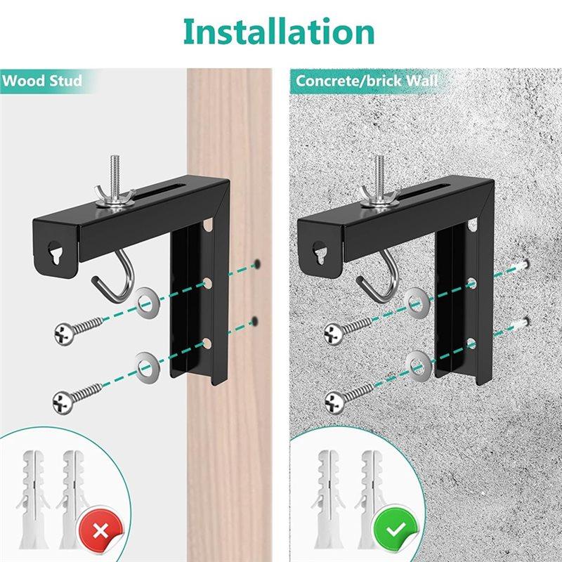ABBP-Staffe a L Universali per Schermo di Proiezione, Supporto a Parete e Soffitto, Estensione Regolabile da 6 Pollici con Kit di Ganci