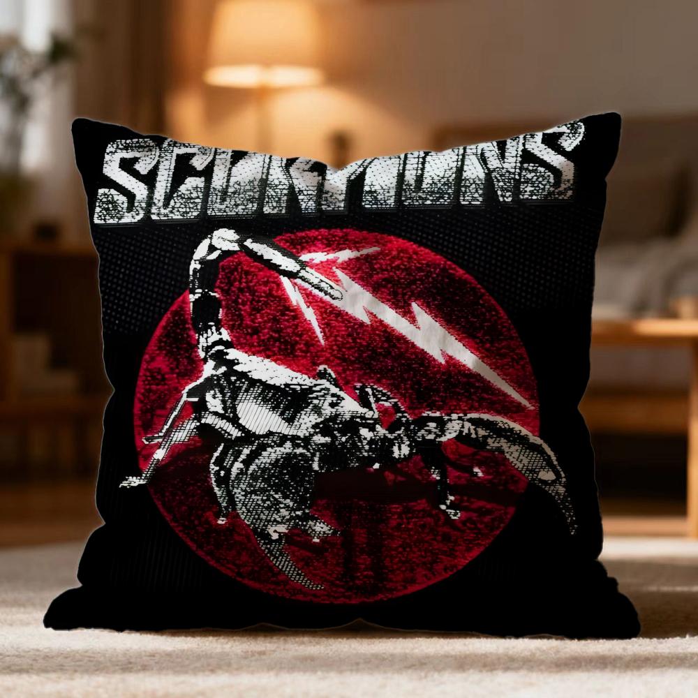 Popular S-Sscorpionses Cushion Cover Soft Washable Pillow Case Multi-Scene for Couch Bed Travel Office Use