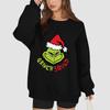 Women's Fashion Long Sleeve Print Round Neck Loose Pullover Sweater Top