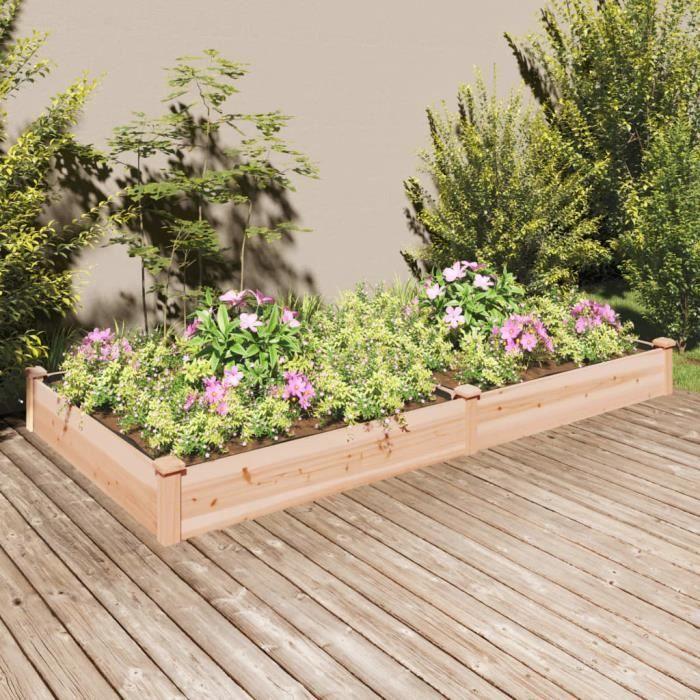 VidaXL Lit surélevé de jardin doublure 240x120x25 cm bois massif sapin 364301