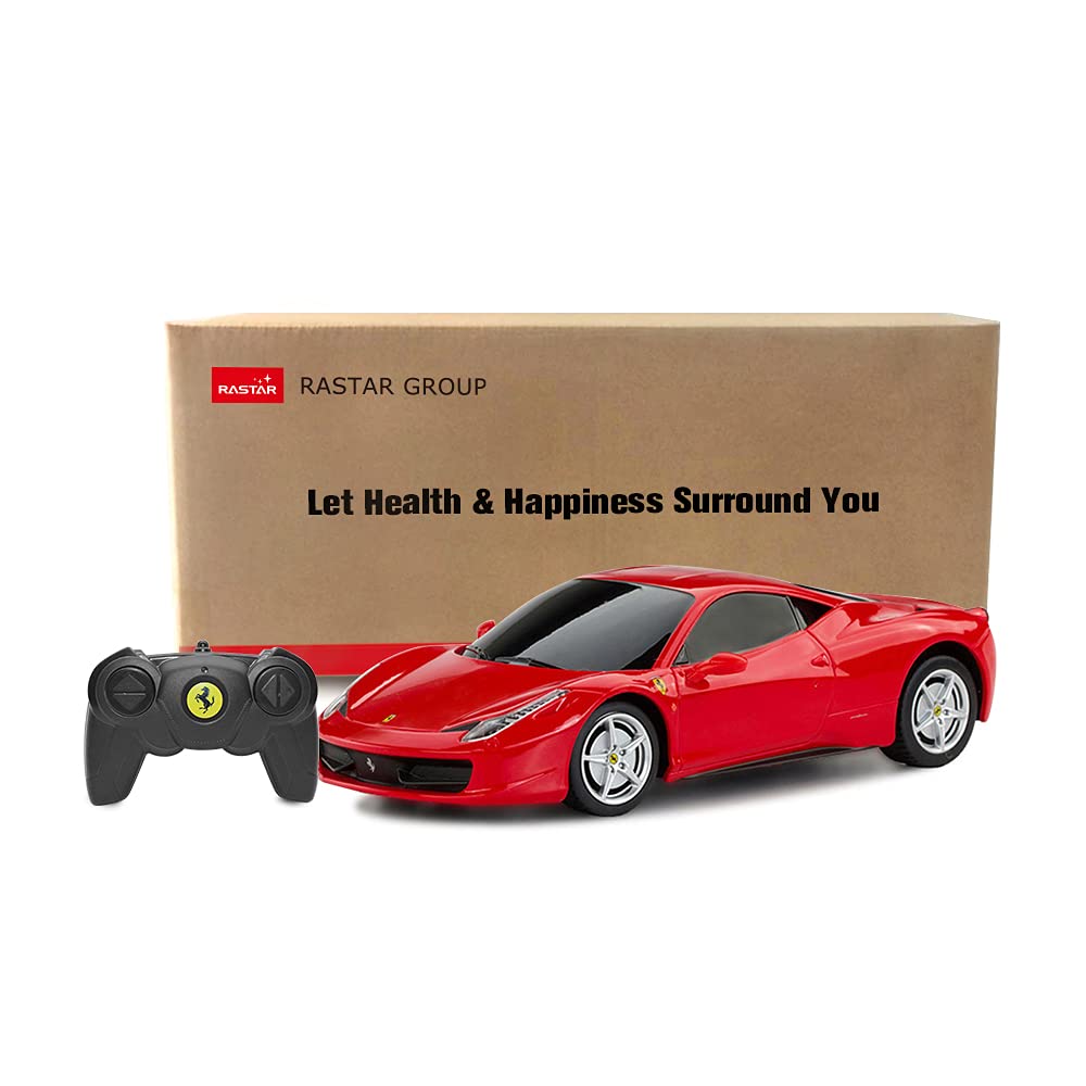 RASTAR 124 Scale Ferrari 458 Italia RC Model Car, Electric RC Car, Remote Control Car, Genuine Car, Toy Car, Red